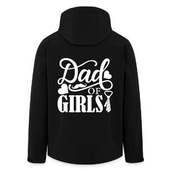 Father's Day Dad Of Girls - Men’s Recycled Softshell Jacket by Stanley/Stella - black - Back - AI Model Male 185 light (185cm)