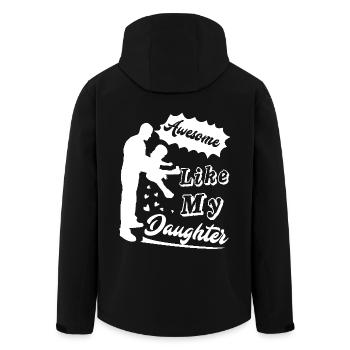 Daughter Awesome Like My Daughter Father's Day - Men’s Recycled Softshell Jacket by Stanley/Stella - black - Back - AI Model Male 185 light (185cm)