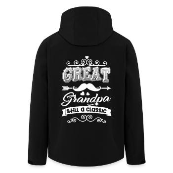 Father's Day Great Grandpa Still A Classic - Men’s Recycled Softshell Jacket by Stanley/Stella - black - Back - AI Model Male 185 light (185cm)