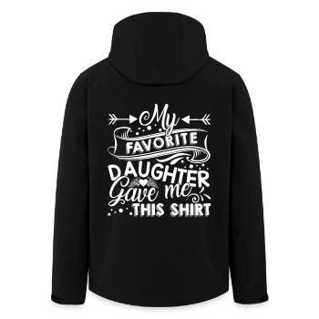 Father's Day My Daughter Loves Me - Men’s Recycled Softshell Jacket by Stanley/Stella - black - Back - AI Model Male 185 light (185cm)