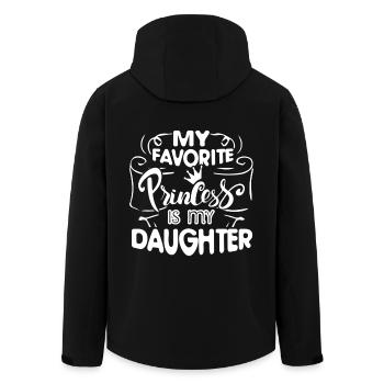 Father's Day My Favorite Princess Is My Daughter - Men’s Recycled Softshell Jacket by Stanley/Stella - black - Back - AI Model Male 185 light (185cm)