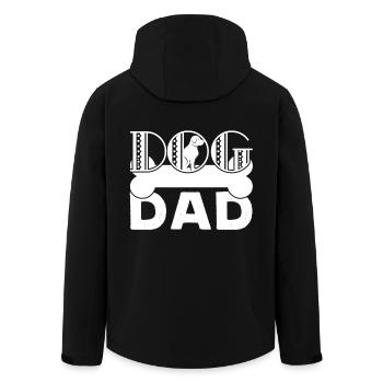 Father's Day Dog Dad - Men’s Recycled Softshell Jacket by Stanley/Stella - black - Back - AI Model Male 185 light (185cm)