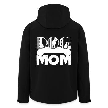 Mother's Day Dog Mom - Men’s Recycled Softshell Jacket by Stanley/Stella - black - Back - AI Model Male 185 light (185cm)