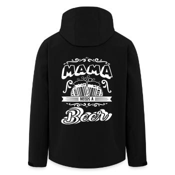 Mother's Day Mama Needs A Beer - Men’s Recycled Softshell Jacket by Stanley/Stella - black - Back - AI Model Male 185 light (185cm)