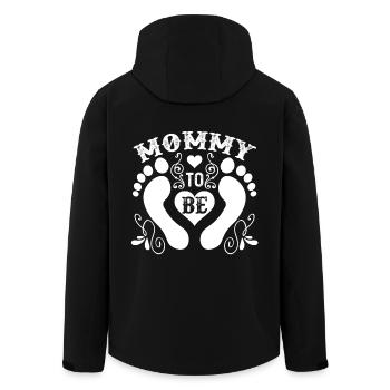 Mother's Day Mommy To Be - Men’s Recycled Softshell Jacket by Stanley/Stella - black - Back - AI Model Male 185 light (185cm)