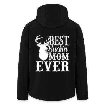 Mother's Day Best Buckin Mom Ever - Men’s Recycled Softshell Jacket by Stanley/Stella - black - Back - AI Model Male 185 light (185cm)