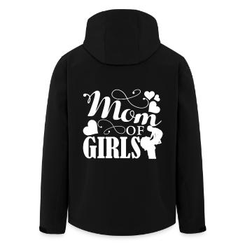 Mother's Day Mom Of Girls - Men’s Recycled Softshell Jacket by Stanley/Stella - black - Back - AI Model Male 185 light (185cm)