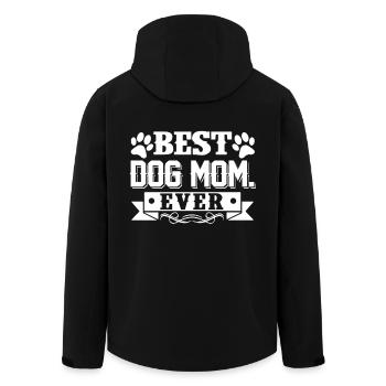 Mother's Day Best Dog mom Ever - Men’s Recycled Softshell Jacket by Stanley/Stella - black - Back - AI Model Male 185 light (185cm)