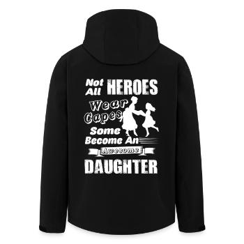 Mother's Day My Daughter My Hero - Men’s Recycled Softshell Jacket by Stanley/Stella - black - Back - AI Model Male 185 light (185cm)