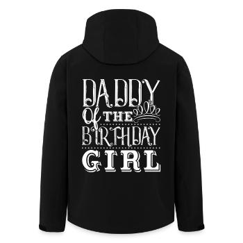 Father's Day Daddy of Birthday Girl - Men’s Recycled Softshell Jacket by Stanley/Stella - black - Back - AI Model Male 185 light (185cm)
