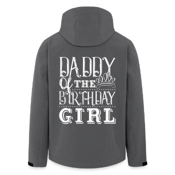Father's Day Daddy of Birthday Girl - Men’s Recycled Softshell Jacket by Stanley/Stella - anthracite - Back - AI Model Male 185 light (185cm)