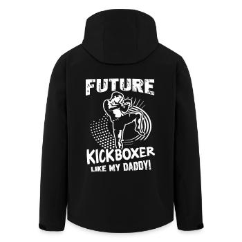 Kickboxing Future Kickboxer Like My Daddy - Men’s Recycled Softshell Jacket by Stanley/Stella - black - Back - AI Model Male 185 light (185cm)