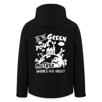Earth Day Be Green Earth - Men’s Recycled Softshell Jacket by Stanley/Stella - black - Back - AI Model Male 185 light (185cm)