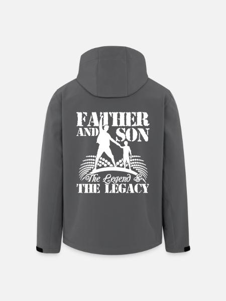 Father's Day Father And Son - Men’s Recycled Softshell Jacket by Stanley/Stella - black
