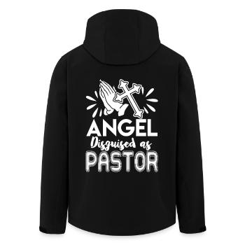 Pastor Angel Disguise As Pastor - Men’s Recycled Softshell Jacket by Stanley/Stella - black - Back - AI Model Male 185 light (185cm)