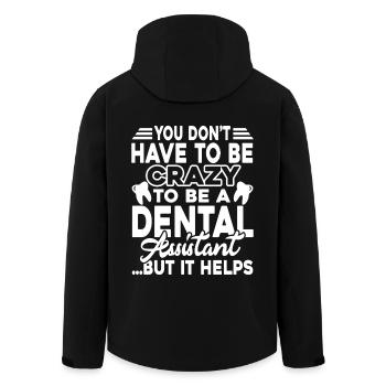 Dental Assistant Crazy Dental Assistant - Men’s Recycled Softshell Jacket by Stanley/Stella - black - Back - AI Model Male 185 light (185cm)