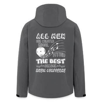 Music Composer Best Men Become Music Composers - Men’s Recycled Softshell Jacket by Stanley/Stella - anthracite - Back - AI Model Male 185 light (185cm)