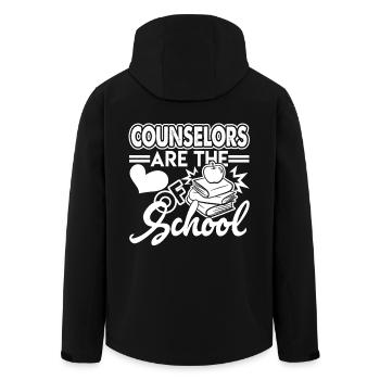 Counselor Counselors Are Heart Of School - Men’s Recycled Softshell Jacket by Stanley/Stella - black - Back - AI Model Male 185 light (185cm)