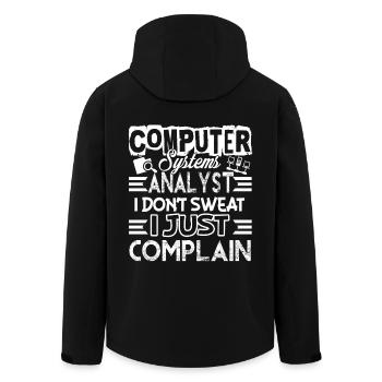 Computer Systems Analyst I Just Complain - Men’s Recycled Softshell Jacket by Stanley/Stella - black - Back - AI Model Male 185 light (185cm)