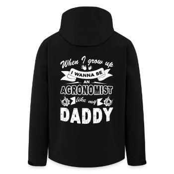 Agronomist Agronomist Like Daddy - Men’s Recycled Softshell Jacket by Stanley/Stella - black - Back - AI Model Male 185 light (185cm)