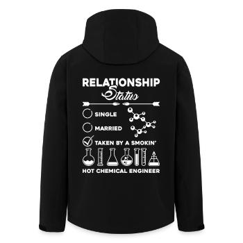 Chemical Technician Relationship Status - Men’s Recycled Softshell Jacket by Stanley/Stella - black - Back - AI Model Male 185 light (185cm)