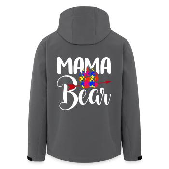 Autism Awareness Autism Mama Bear - Men’s Recycled Softshell Jacket by Stanley/Stella - anthracite - Back - AI Model Male 185 light (185cm)