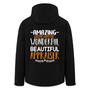 Appraiser Amazing Appraiser - Men’s Recycled Softshell Jacket by Stanley/Stella - black - Back - AI Model Male 185 light (185cm)