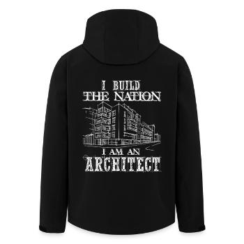 Architect Architect Build The Nation - Men’s Recycled Softshell Jacket by Stanley/Stella - black - Back - AI Model Male 185 light (185cm)