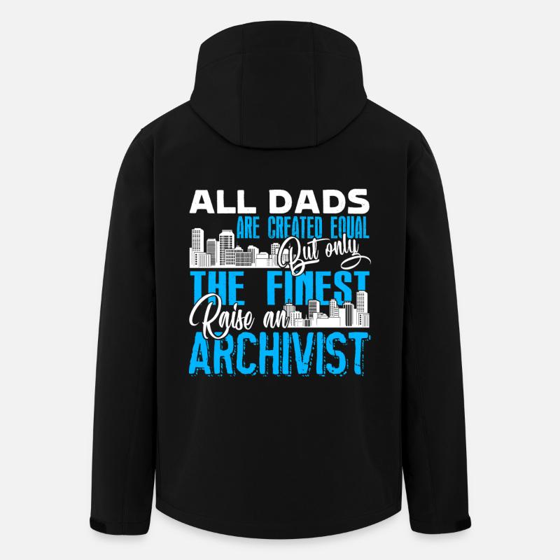 The Finest Archivist Dad - Men’s Recycled Softshell Jacket by Stanley/Stella - black