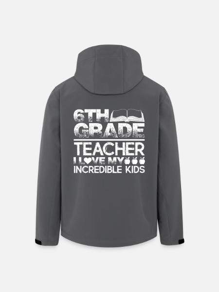 6th Grade Teacher Loves Students - Men’s Recycled Softshell Jacket by Stanley/Stella - black