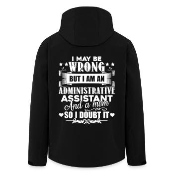 I Am An Administrative Assistant - Men’s Recycled Softshell Jacket by Stanley/Stella - black - Back - AI Model Male 185 light (185cm)