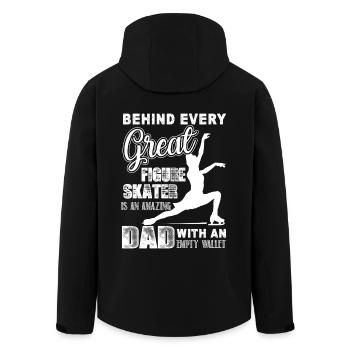 Figure Skating Great Figure Skater Dad - Men’s Recycled Softshell Jacket by Stanley/Stella - black - Back - AI Model Male 185 light (185cm)