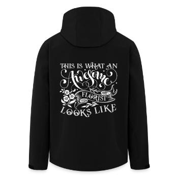 Florist Awesome Florist Looks Like - Men’s Recycled Softshell Jacket by Stanley/Stella - black - Back - AI Model Male 185 light (185cm)
