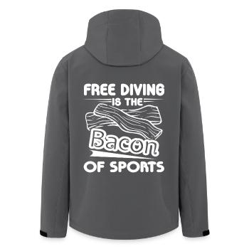 Free Diving Free Diving Is Bacon Of Sports - Men’s Recycled Softshell Jacket by Stanley/Stella - anthracite - Back - AI Model Male 185 light (185cm)