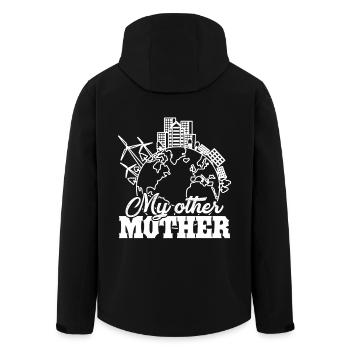 Earth Day Earth Is My Other Mother - Men’s Recycled Softshell Jacket by Stanley/Stella - black - Back - AI Model Male 185 light (185cm)