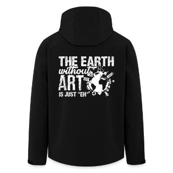 Earth Day The Earth Without Art - Men’s Recycled Softshell Jacket by Stanley/Stella - black - Back - AI Model Male 185 light (185cm)
