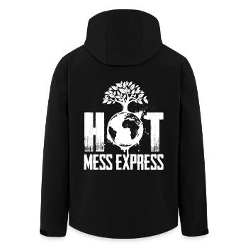 Earth Day Earth Hot Mess Express - Men’s Recycled Softshell Jacket by Stanley/Stella - black - Back - AI Model Male 185 light (185cm)