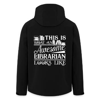 Librarian Awesome Librarian Looks Like - Men’s Recycled Softshell Jacket by Stanley/Stella - black - Back - AI Model Male 185 light (185cm)