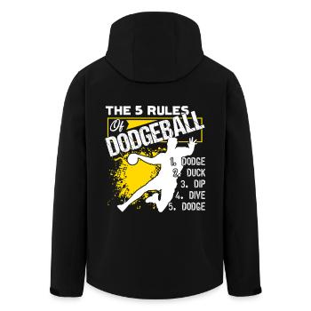 Dodgeball The 5 Rules Of Dodgeball - Men’s Recycled Softshell Jacket by Stanley/Stella - black - Back - AI Model Male 185 light (185cm)