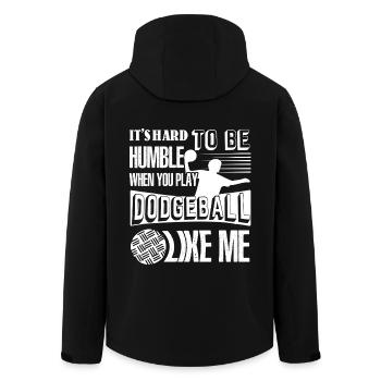 Dodgeball Play Dodgeball Like Me - Men’s Recycled Softshell Jacket by Stanley/Stella - black - Back - AI Model Male 185 light (185cm)