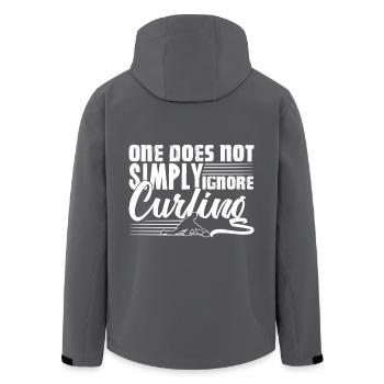Curling One Does Not Simply Ignore Curling - Men’s Recycled Softshell Jacket by Stanley/Stella - black - Back - AI Model Male 185 light (185cm)