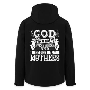 Mother's Day God Made Mothers - Men’s Recycled Softshell Jacket by Stanley/Stella - black - Back - AI Model Male 185 light (185cm)