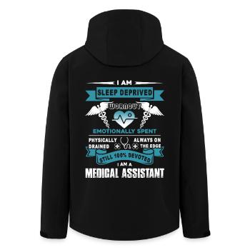 I Am A Medical Assistant - Men’s Recycled Softshell Jacket by Stanley/Stella - black - Back - AI Model Male 185 light (185cm)