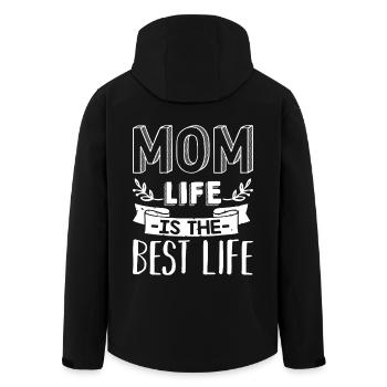 Mother's Day Mom Life Is Best Life - Men’s Recycled Softshell Jacket by Stanley/Stella - black - Back - AI Model Male 185 light (185cm)