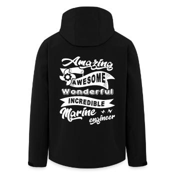 Marine Engineer Amazing Marine Engineer - Men’s Recycled Softshell Jacket by Stanley/Stella - black - Back - AI Model Male 185 light (185cm)