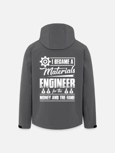 I Became A Materials Engineer - Men’s Recycled Softshell Jacket by Stanley/Stella - black