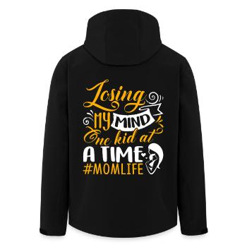 Mother's Day Mom Life Hashtag - Men’s Recycled Softshell Jacket by Stanley/Stella - black - Back - AI Model Male 185 light (185cm)