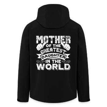 Mother's Day Mother Of Greatest Daughter - Men’s Recycled Softshell Jacket by Stanley/Stella - black - Back - AI Model Male 185 light (185cm)