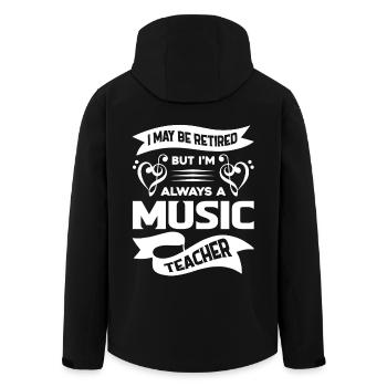 Music Teacher Always A Music Teacher - Men’s Recycled Softshell Jacket by Stanley/Stella - black - Back - AI Model Male 185 light (185cm)