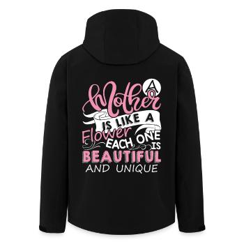 Mother's Day Mother Is Beautiful And Unique - Men’s Recycled Softshell Jacket by Stanley/Stella - black - Back - AI Model Male 185 light (185cm)